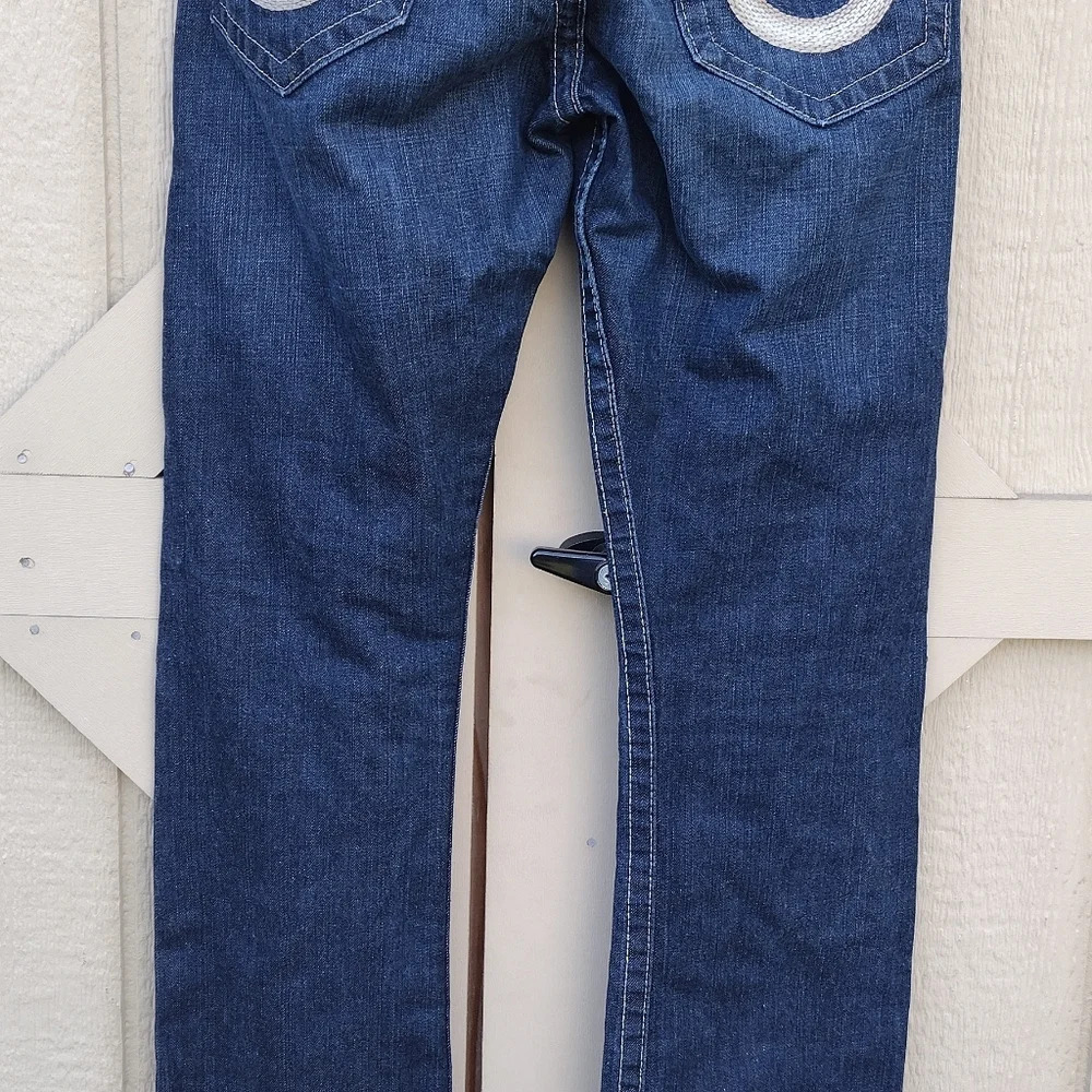 True Religion Section Straight Seat World Tour Jeans Blue Men's 31 - Picture 4 of 13